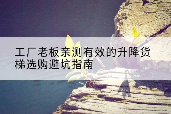 巴林左旗升降货梯怎么选-工厂老板亲测有效的升降货梯选购避坑指南