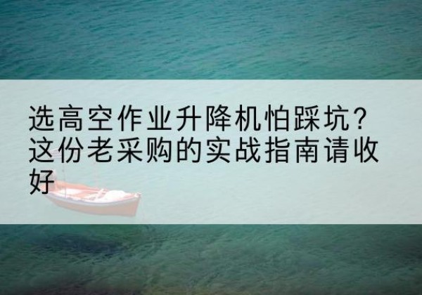 巴林左旗高空作业升降机厂家推荐-选高空作业升降机怕踩坑？这份老采购的实战指南请收好
