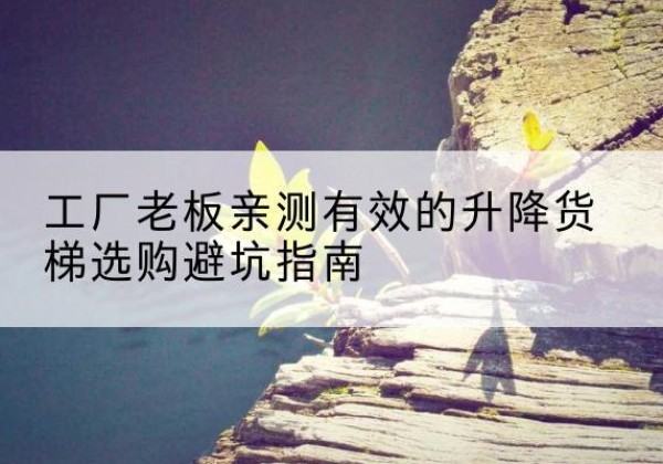巴林左旗升降货梯怎么选-工厂老板亲测有效的升降货梯选购避坑指南